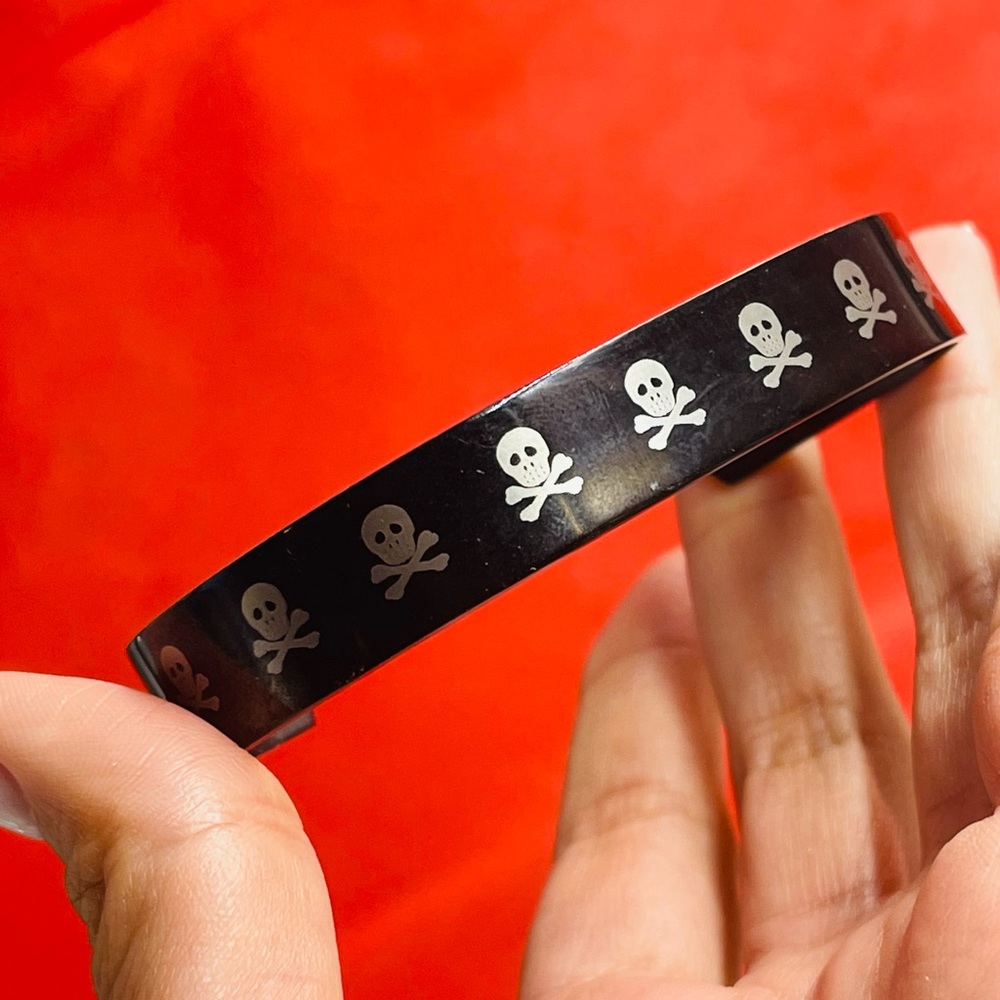 Men’s Skull Stainless Steel Cuff Adjustable Bracelet